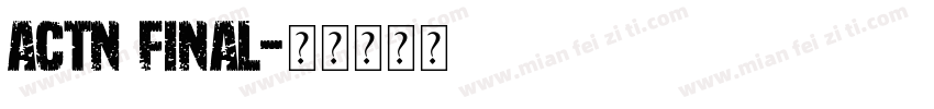 actn FINAL字体转换